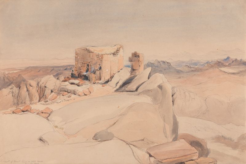 Summit of Mount Sinai, oil painting by Rev. Edward Thomas Daniell