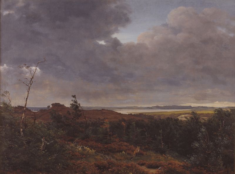 Landscape of Frederiksværk by P. C. Skovgaard, oil painting