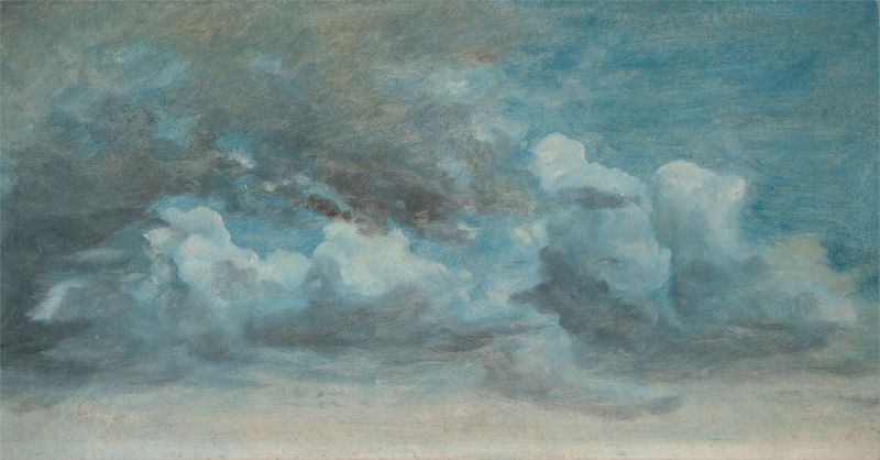 Cloud Study by Lionel Constable, oil painting depicting a landscape with clouds and light.