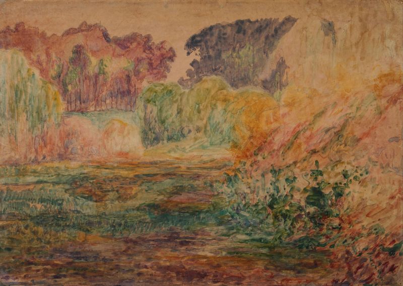 Landscape with foliage and sky by Martín Malharro, Impressionism