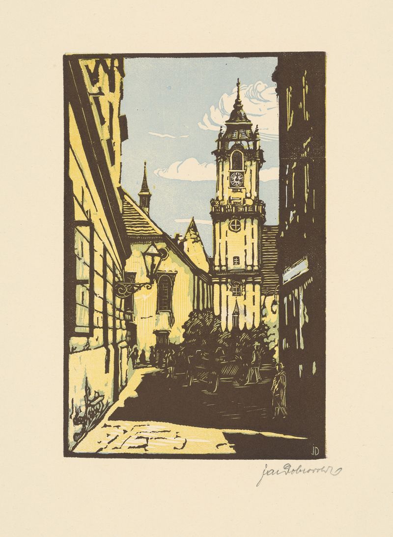 Stará radnica by Jaroslav Dobrovolský, medium unknown, features intricate architectural details.