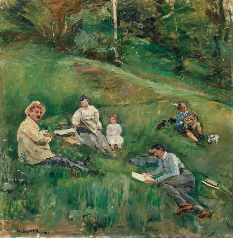 Portrait of a family by Charlotte Berend-Corinth, oil on canvas
