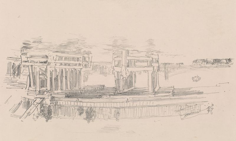 Old Battersea Bridge by James Abbott McNeill Whistler, oil painting