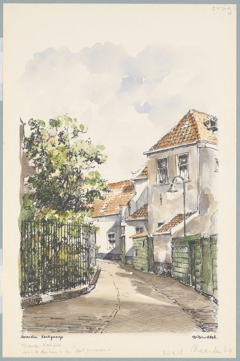 Landscape with architectural remnants in earth tones by Bob Brobbel, Modernism