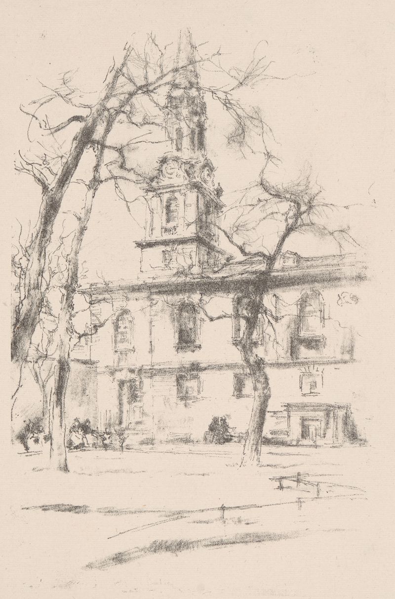 Interior de St. Giles-in-the-Fields, óleo sobre lienzo de James Abbott McNeill Whistler