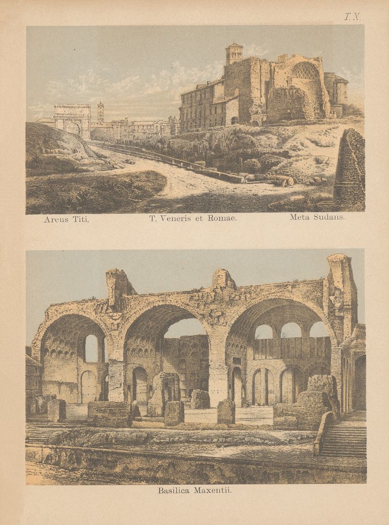 Interior of Basilica Maxentii, oil painting by Christoph Ziegler
