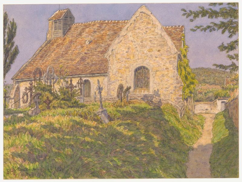 Paisagem com um riacho e luz de Henri Rivière, 1923