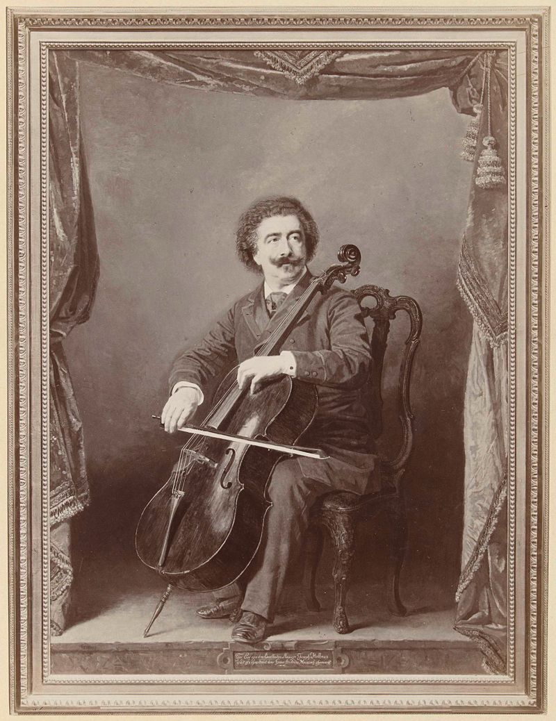 Portrait of Joseph Hollman by Michel Berthaud, albumen print