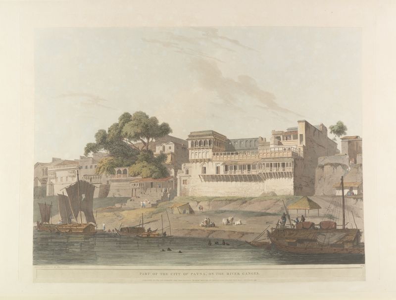Landscape with foliage and light by Thomas Daniell, Oriental Scenery Pl. 10, medium unknown