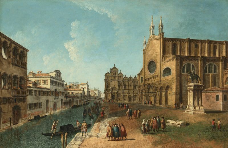 Campo San Giovanni e Paolo, oil on canvas by Michele Marieschi, depicting a church in Venice