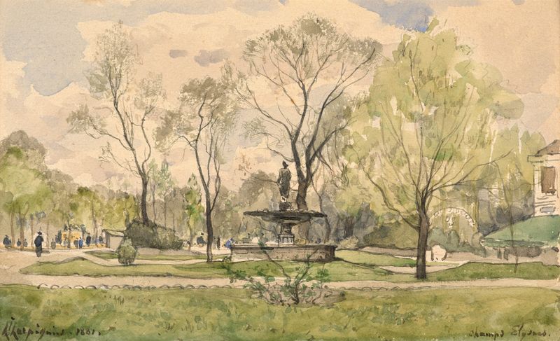 Paisaje con la fuente de Diana de Henri-Joseph Harpignies, Impresionismo