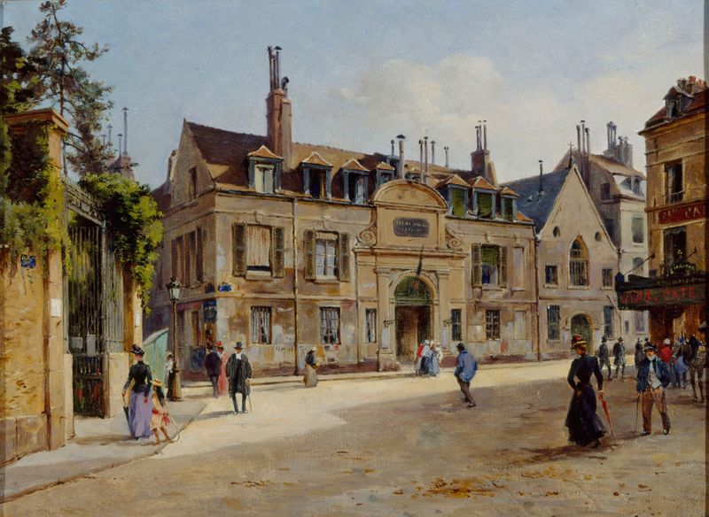 L’Ancien Hôpital de la Pitié by Paul-Joseph-Victor Dargaud, realism, architecture