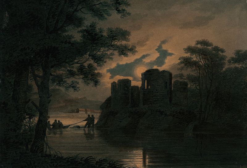 Landscape of the River Wye by William Payne, oil painting