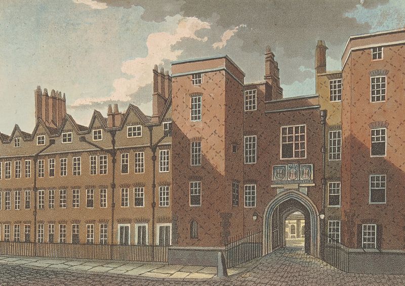 Lincoln’s Inn Gate by Samuel Ireland, architectural portrait, unknown medium