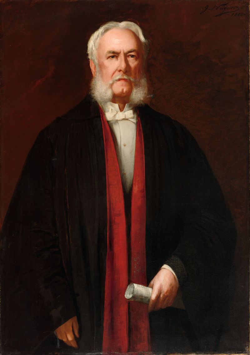 Retrato com olhar introspectivo, óleo sobre tela de Jacob Dutweiler Wagner