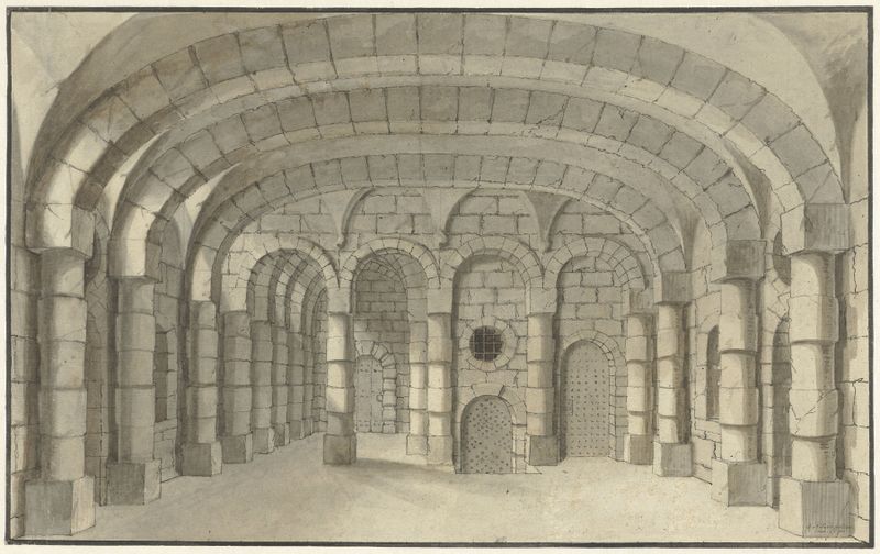 Diseño arquitectónico de una bodega por J.A. Tempelier, medio desconocido