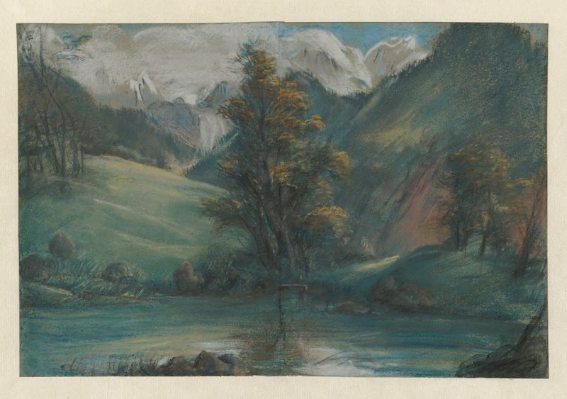 Vue du lac de Challes et du Mont Blanc, oil on canvas by Elisabeth Louise Vigée Le Brun