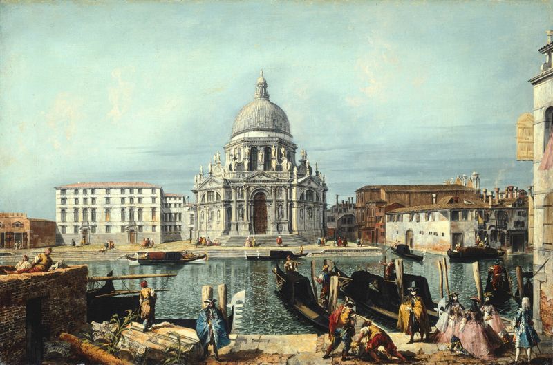 The Church of Santa Maria della Salute, oil on canvas by Michele Marieschi