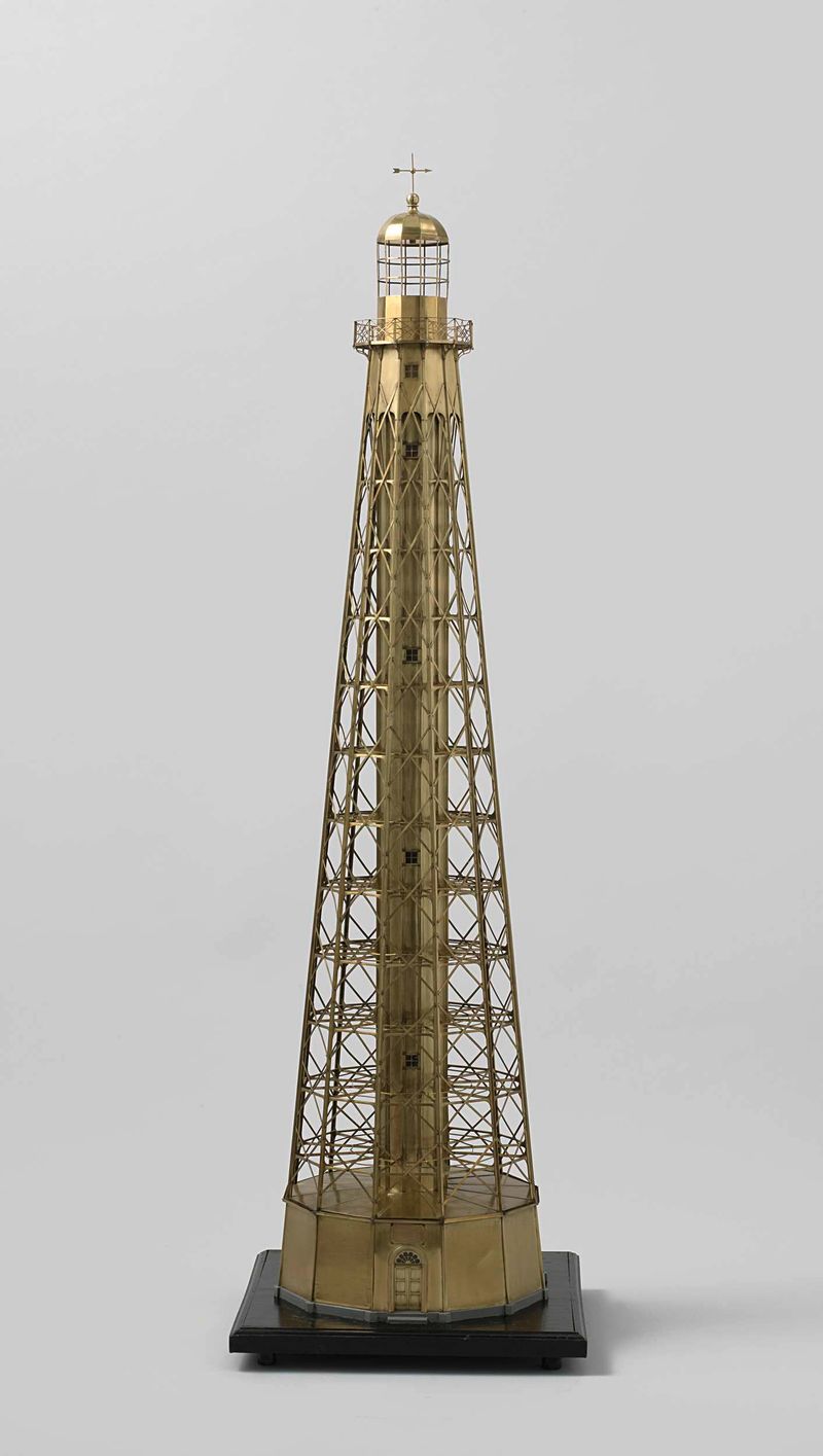 Modelo del faro Noordwachter en Java, madera, Grofsmederij Leiden