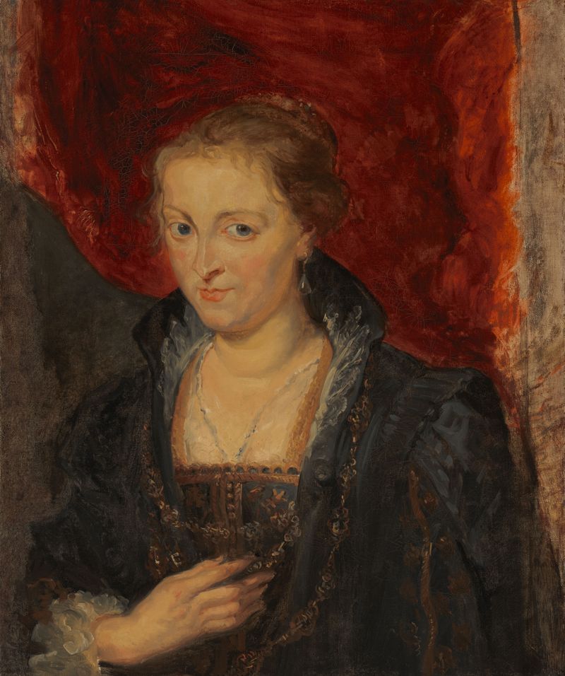 Retrato de una dama, óleo sobre lienzo de Ferdinand-Victor-Eugène Delacroix