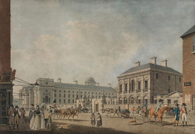 Watercolour by James Malton depicting the Provost’s House and Trinity College, Dublin
