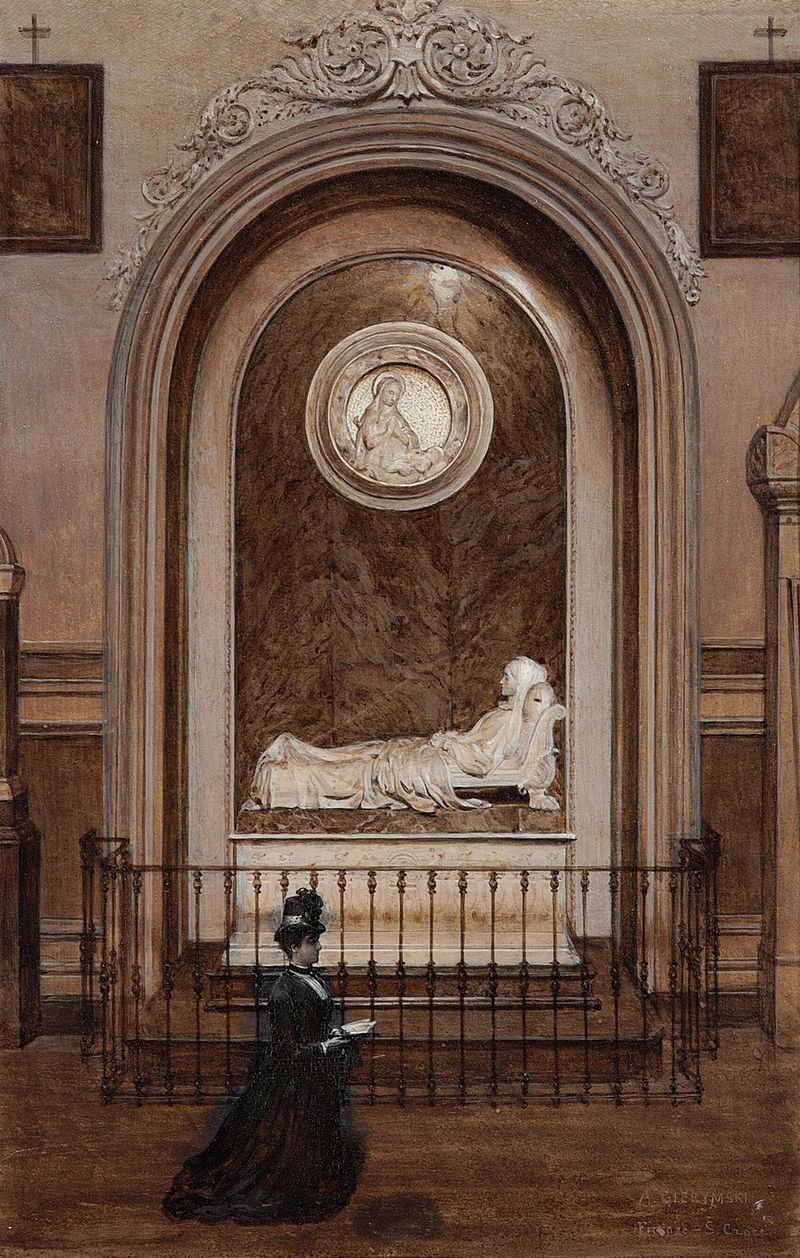 Tumba de mármore com um anjo triste de Aleksander Gierymski