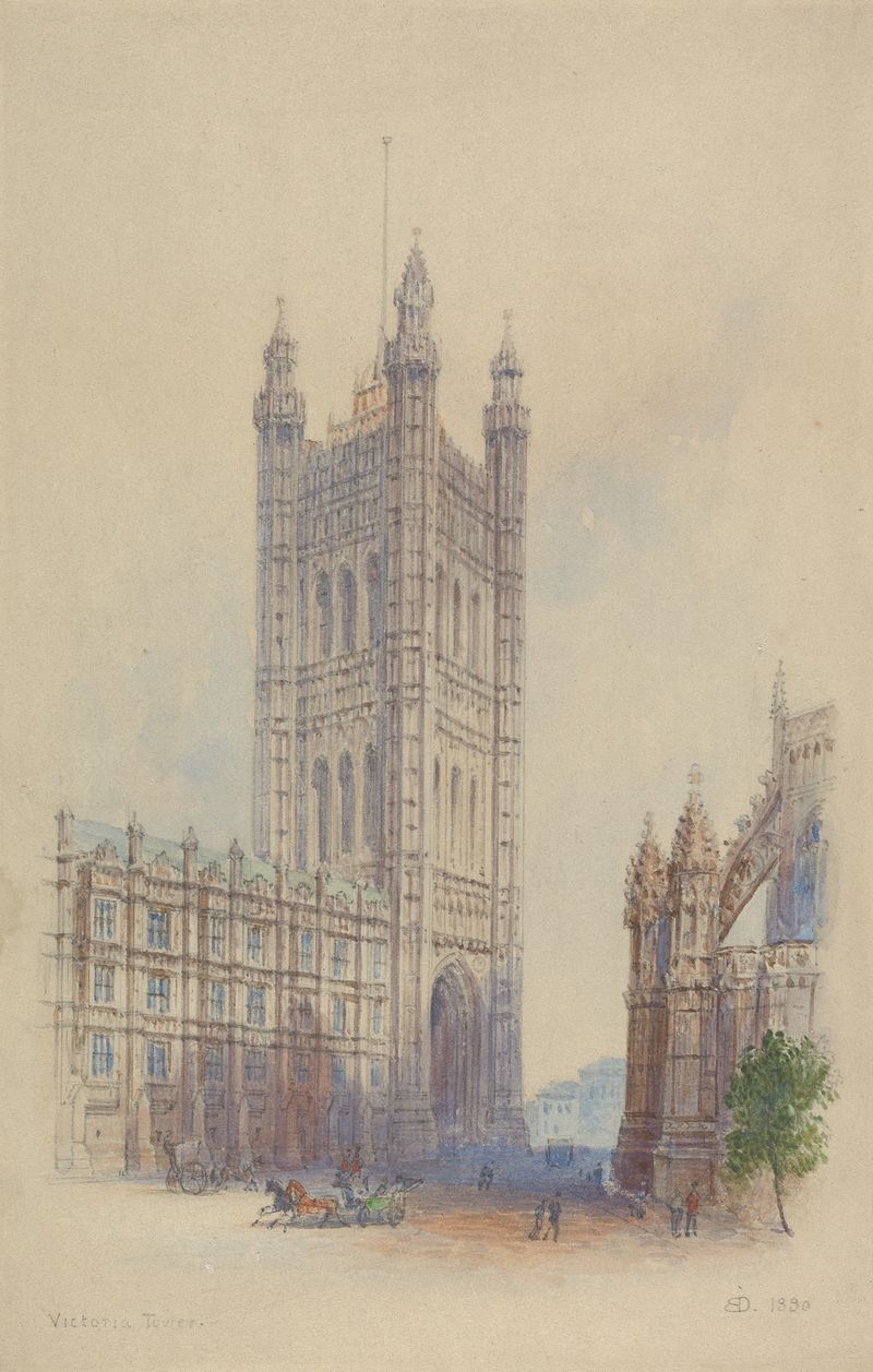 Victoria Tower by Edward Duncan, Victorian architecture, intricate facade details