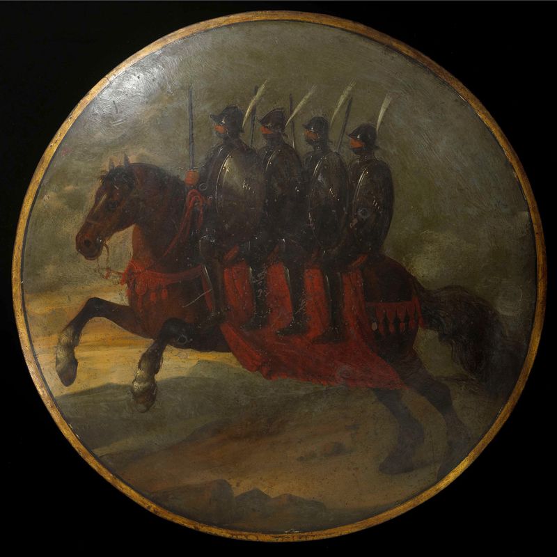 Retrato histórico dos quatro Heemskinderen, pintura a óleo de Unknown Artist