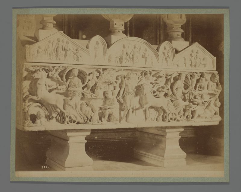 Sarcophagus depicting Diana and Endymion, albumen print by Fratelli Alinari