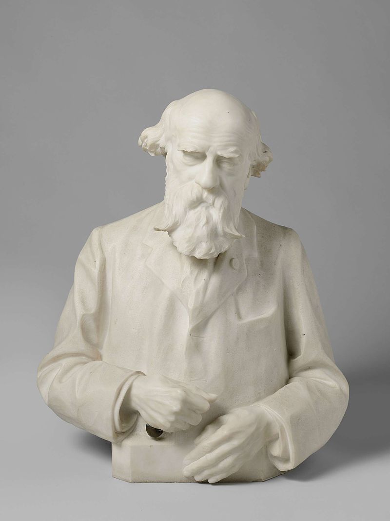Marble bust of Dr. Petrus Josephus Hubertus Cuypers by Toon Dupuis