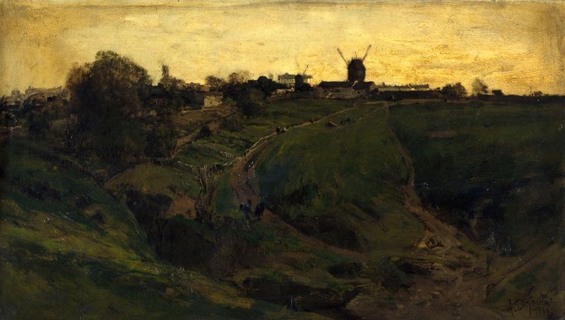Vue de Montmartre, oil on canvas by Alexandre Defaux