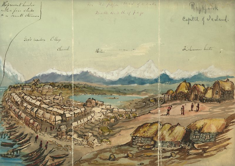 Landscape of Reykjavik by Bayard Taylor, Romanticism, 1862