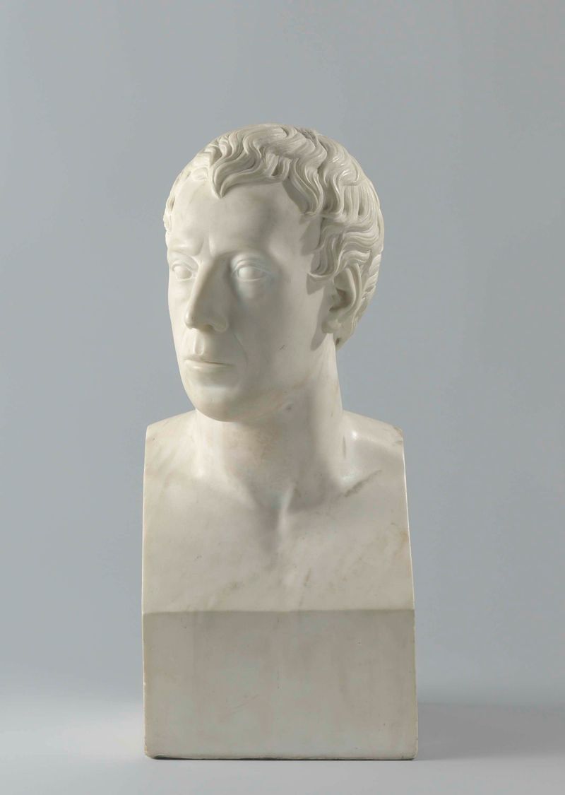 Escultura en mármol de Cornelis Apostool por Paulus Joseph Gabriël