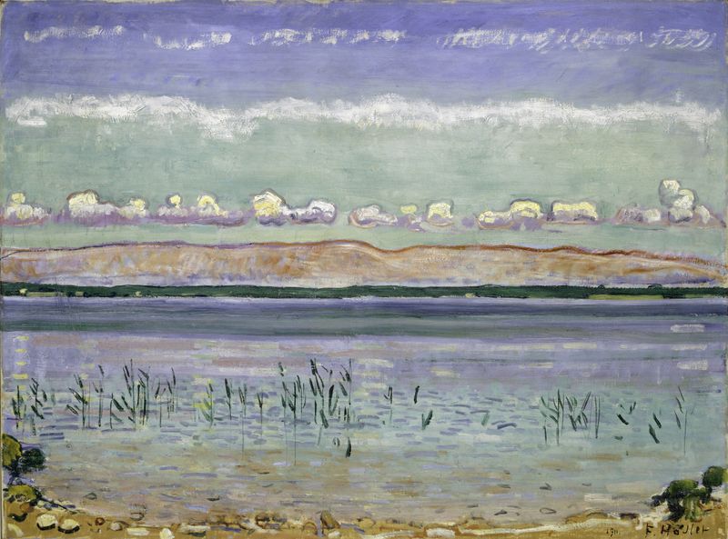Lake Geneva with Jura Hills, oil painting by Ferdinand Hodler