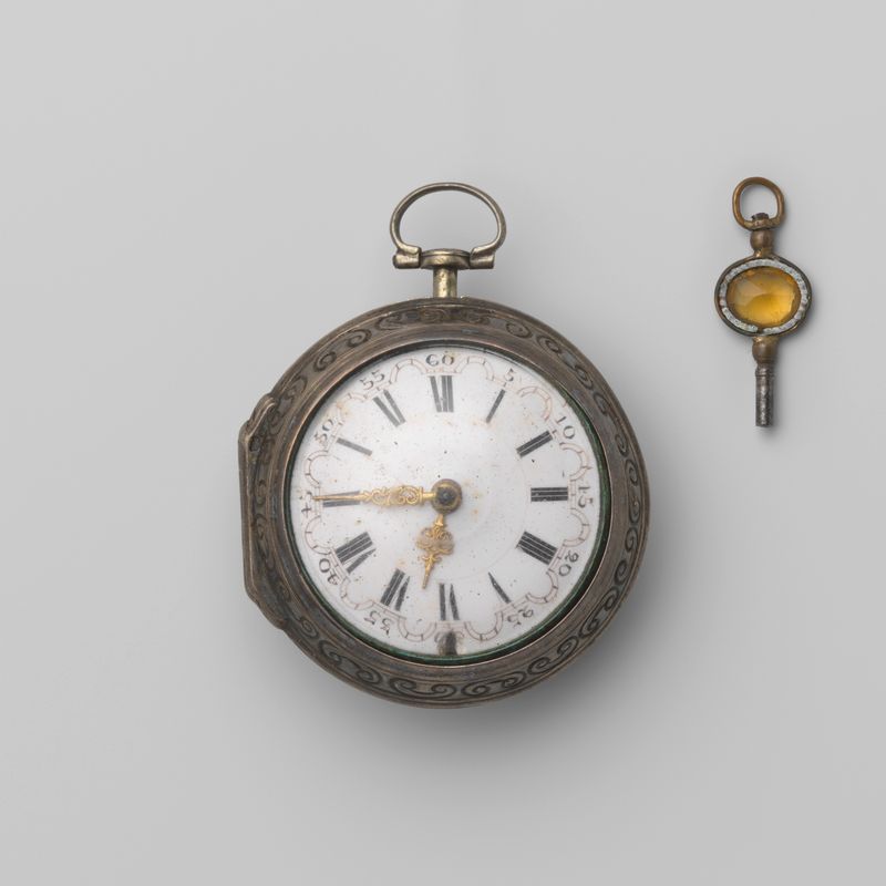 Reloj de plata en caja suelta de Edward Hemmen, artesanía en metal