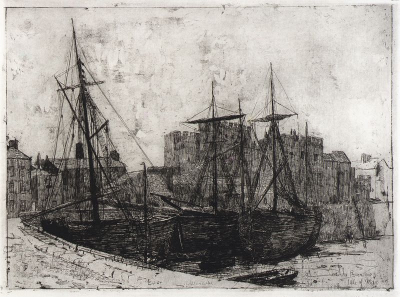 Castle Rushen, óleo sobre tela de Julian Alden Weir