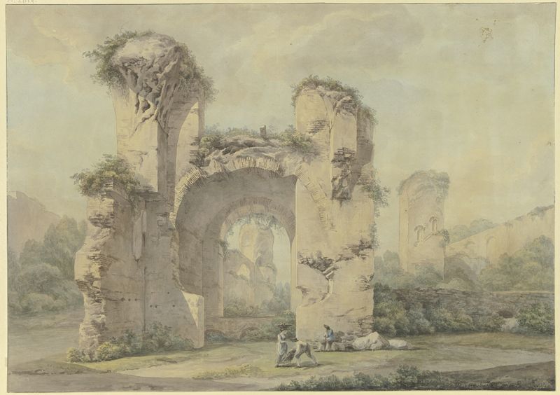 Römische Ruinen mit Tonnengewölbe, oil on canvas by Maximilian von Verschaffelt