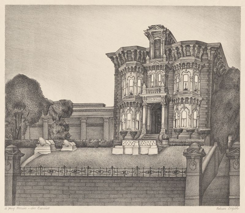 M.H. de Young Mansion architecture by Marguerite Redman Dorgeloh, unknown medium