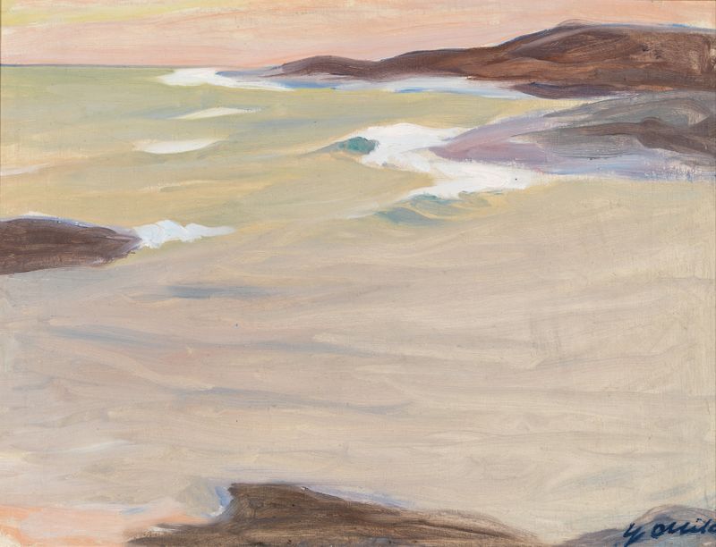 Marine scene depicting water reflections, Gulf of Finland by Yrjö Ollila, oil painting