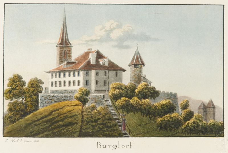 Paisaje con tonos terrosos apagados de Jakob Samuel Weibel