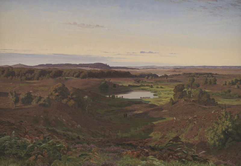 Landscape in the North of Zealand. Afternoon by Vilhelm Kyhn, oil painting depicting a serene afternoon scene.