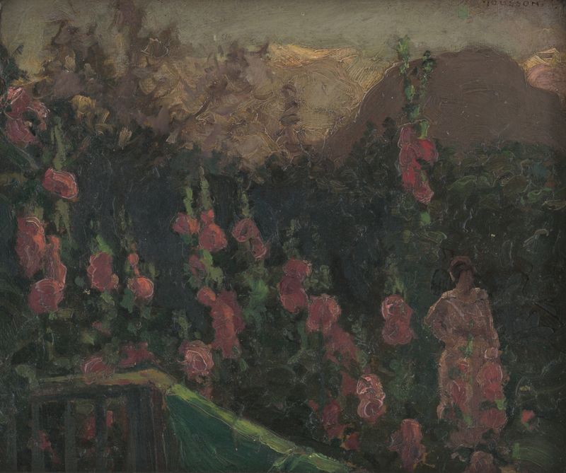 Escena botánica con flores y follaje vibrantes de Jozef Teodor Mousson