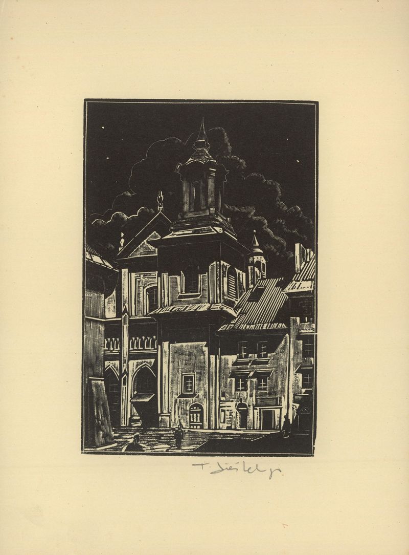 Gothic architecture featuring stained glass by Tadeusz Cieślewski
