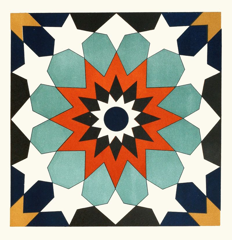 Ornamental ceramic tiles by Afghan Boundary Commission, 1884