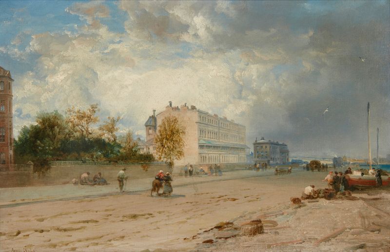 Landscape of Worthing, Sussex by James Webb, oil on canvas