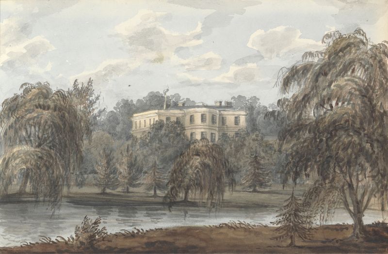 Paisaje de Wanstead House, óleo sobre lienzo de Anne Rushout
