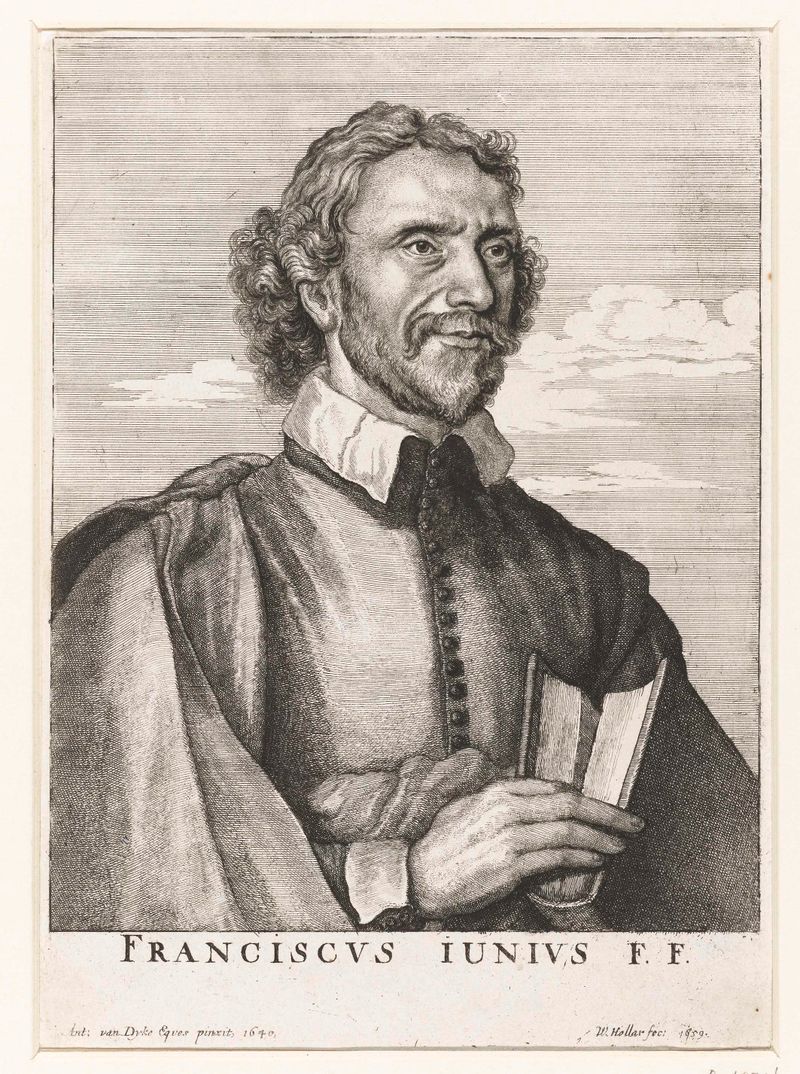Retrato de Franciscus Junius de Jongere, grabado de Wenceslaus Hollar