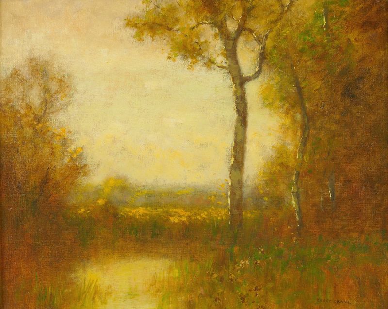 Autumn landscape in Brandywine Valley, Pennsylvania by Bruce Crane, oil painting