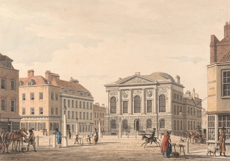 The Sessions House, uma peça arquitetônica de Thomas Malton the Younger, meio desconhecido