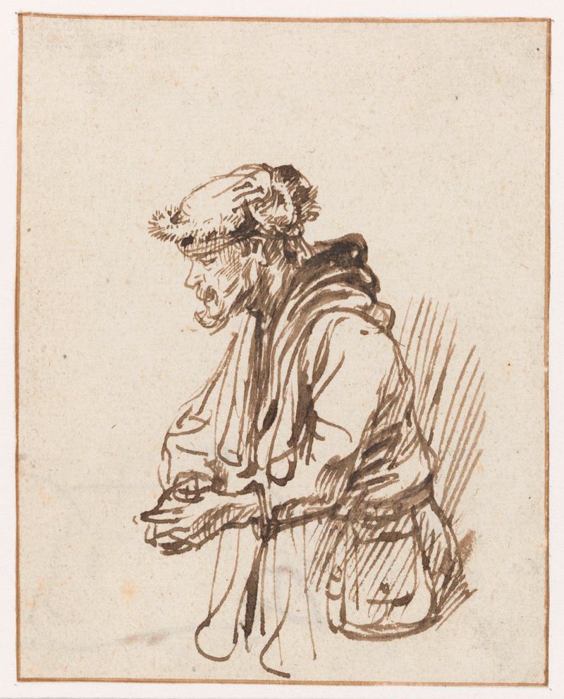 Retrato de un hombre con una capa, óleo sobre lienzo de Willem Drost